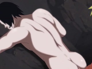 Sasuke Pedindo pro Naruto empurrar pica com for&ccedil;a no rabo dele - Hentai Anime Yaoi