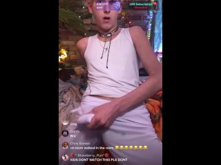 Cumming on Tiktok LIVE , TIKTOK LIVE CUMMING jerkin on Tiktok live showing cock on Tiktok live bulge